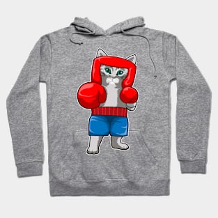 Cat at Boxing with Boxing gloves Hoodie